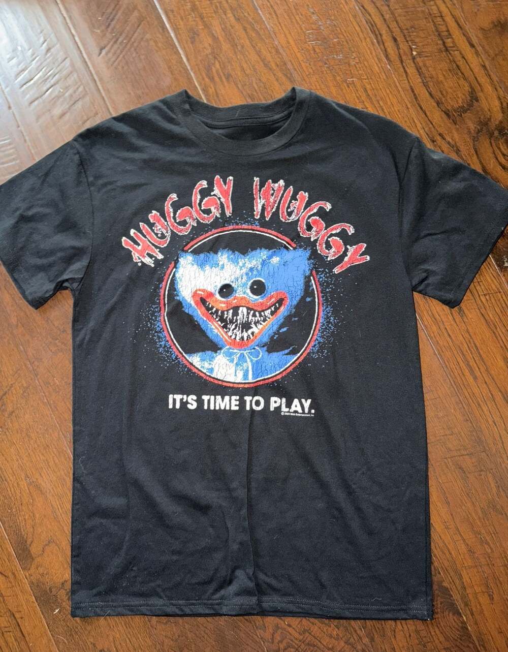 Poppy Playtime Huggy Wuggy It's Time To Play Graphic T-Shirt Black